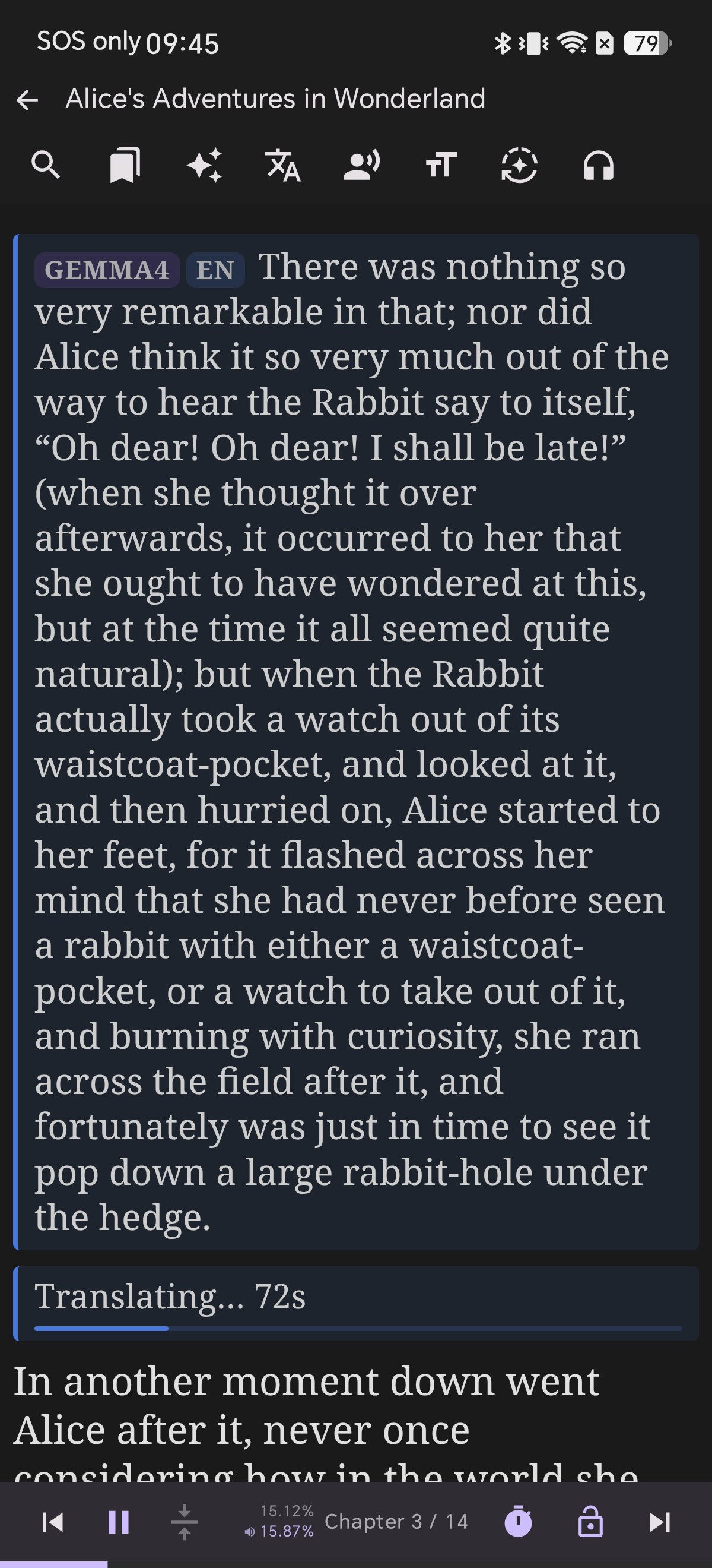 Translated paragraph block inserted below original text