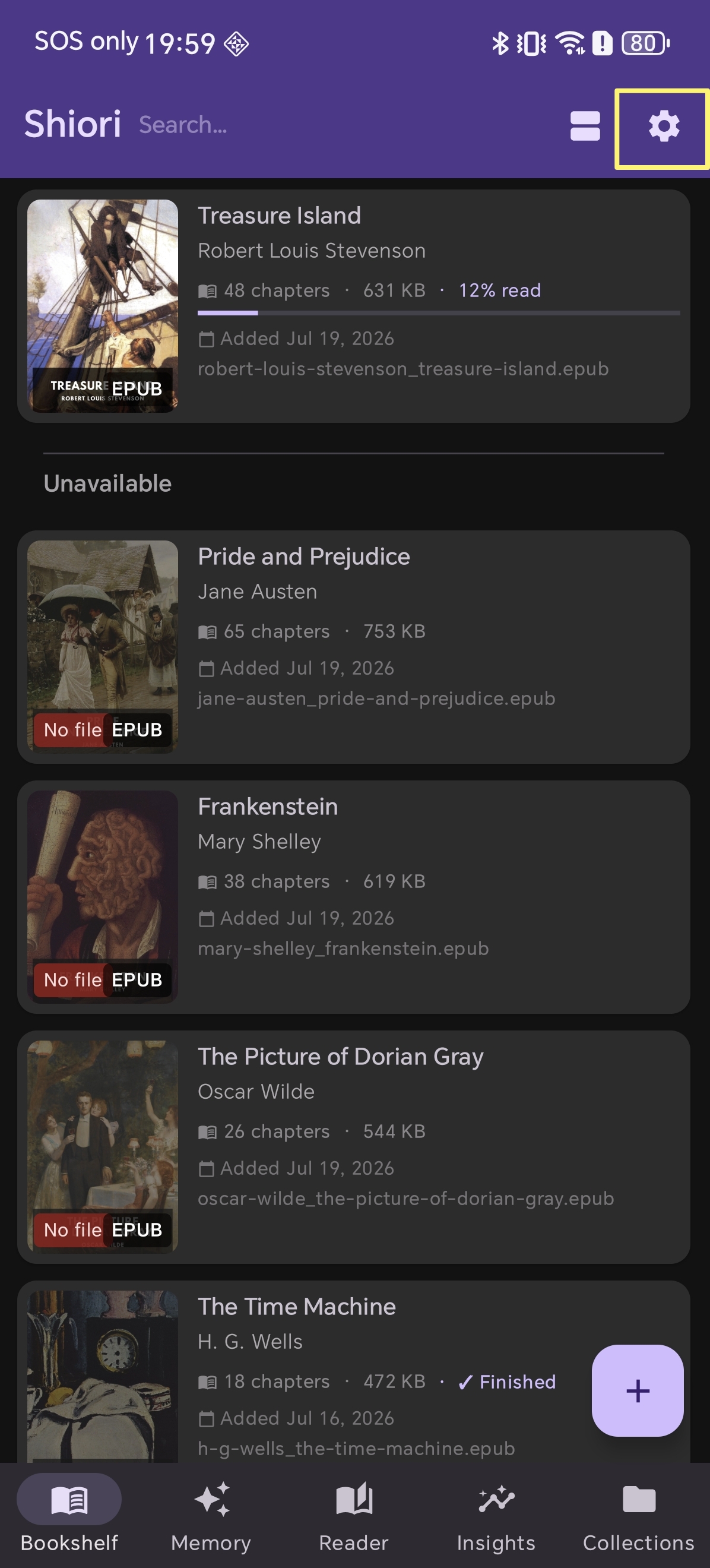 Settings Menu