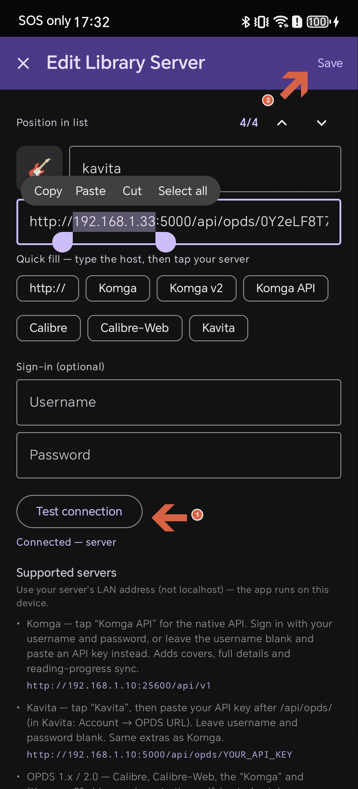 Test Connection